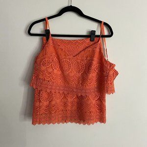 Coral Two Piece Top and Skirt